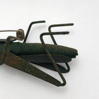 Green Grasshopper Handmade Metal Pin