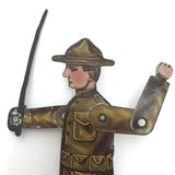 WWI Rare Tin Litho Jointed "Sammy" Soldier with Sword