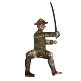 WWI Rare Tin Litho Jointed "Sammy" Soldier with Sword
