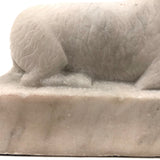Wonderful Carved Marble Folk Art Dog with Very Sweet Face