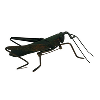 Green Grasshopper Handmade Metal Pin