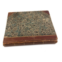 1838 Blank Ledger with Hand-Marbled Cover and Leather Spine