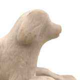 Wonderful Carved Marble Folk Art Dog with Very Sweet Face