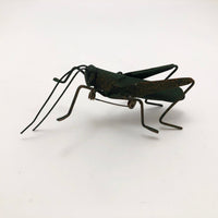 Green Grasshopper Handmade Metal Pin
