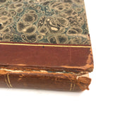 1838 Blank Ledger with Hand-Marbled Cover and Leather Spine
