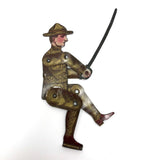 WWI Rare Tin Litho Jointed "Sammy" Soldier with Sword