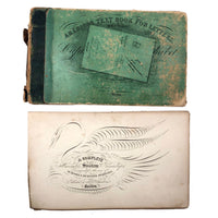 1858 American Text Book for Letters Penmanship Instruction with Lots of Alphabets