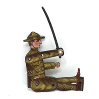 WWI Rare Tin Litho Jointed "Sammy" Soldier with Sword