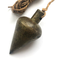 Nice Old Brass Plumb Bob with Great Form, 3 3/4 Inches Long