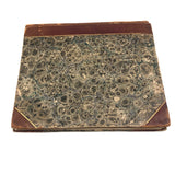 1838 Blank Ledger with Hand-Marbled Cover and Leather Spine