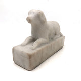 Wonderful Carved Marble Folk Art Dog with Very Sweet Face