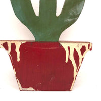 Cheery Little Painted c. 1940s Tulip Wall Shelf