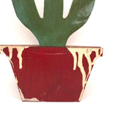 Cheery Little Painted c. 1940s Tulip Wall Shelf