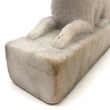 Wonderful Carved Marble Folk Art Dog with Very Sweet Face