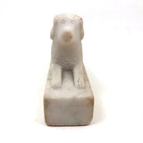 Wonderful Carved Marble Folk Art Dog with Very Sweet Face