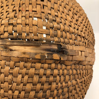 Brown Painted Antique Splint Buttocks Basket