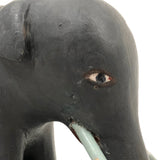 Early 20th Century Beautifully Carved and Painted Folk Art Elephant with Tusks