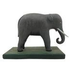 Early 20th Century Beautifully Carved and Painted Folk Art Elephant with Tusks
