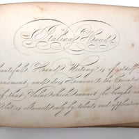 1858 American Text Book for Letters Penmanship Instruction with Lots of Alphabets