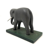 Early 20th Century Beautifully Carved and Painted Folk Art Elephant with Tusks