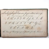 1858 American Text Book for Letters Penmanship Instruction with Lots of Alphabets