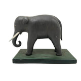 Early 20th Century Beautifully Carved and Painted Folk Art Elephant with Tusks