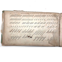 1858 American Text Book for Letters Penmanship Instruction with Lots of Alphabets