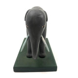 Early 20th Century Beautifully Carved and Painted Folk Art Elephant with Tusks