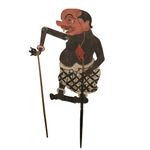 Indonesian Antique Wayang Kulit Shadow Puppet with Heart and Gold Teeth
