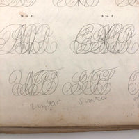 1858 American Text Book for Letters Penmanship Instruction with Lots of Alphabets