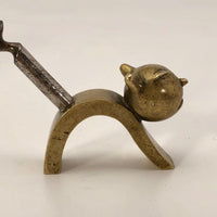 Richard Rohac 1950s Brass Cat Corkscrew, Made in Austria-reserved for BB
