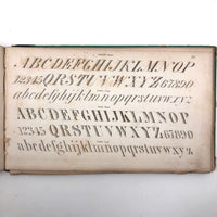 1858 American Text Book for Letters Penmanship Instruction with Lots of Alphabets
