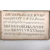 1858 American Text Book for Letters Penmanship Instruction with Lots of Alphabets