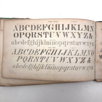 1858 American Text Book for Letters Penmanship Instruction with Lots of Alphabets