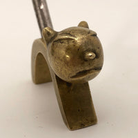 Richard Rohac 1950s Brass Cat Corkscrew, Made in Austria-reserved for BB