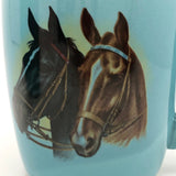 Pair of Sky Blue Vintage McCoy Horse Mugs