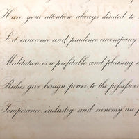 1858 American Text Book for Letters Penmanship Instruction with Lots of Alphabets