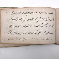 1858 American Text Book for Letters Penmanship Instruction with Lots of Alphabets