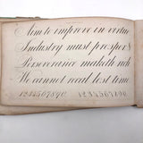 1858 American Text Book for Letters Penmanship Instruction with Lots of Alphabets