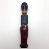 Old Wooden Hand-painted Soldier Pin