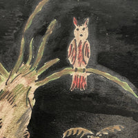 German 1943 R. Schmidt Woodland Animals Mixed Media Drawing