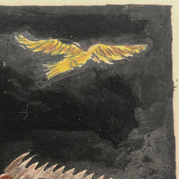 German 1943 R. Schmidt Woodland Animals Mixed Media Drawing