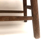 Beautifully Constructed Antique Cricket Stool with Carved Stretchers