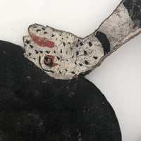 Indonesian Antique Wayang Kulit Shadow Puppet with Snake and Pitchfork