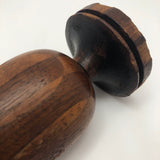 Checkerboard Parquetry Treen Egg Shaped Finial