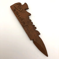 Carved Wood Totem Letter Opener by Northwest Coast Native Artist Ray Williams