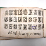 1858 American Text Book for Letters Penmanship Instruction with Lots of Alphabets