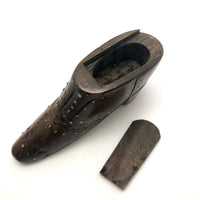 Curious Antique Snuff Box Shoe with Nails All Over