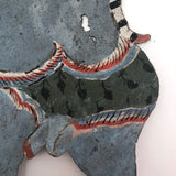 Indonesian Antique Wayang Kulit Shadow Puppet with Snake and Pitchfork