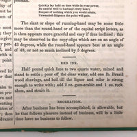 1858 American Text Book for Letters Penmanship Instruction with Lots of Alphabets